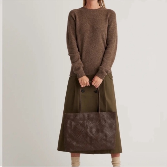 Quince Espresso Woven Tote - Picture 3 of 7